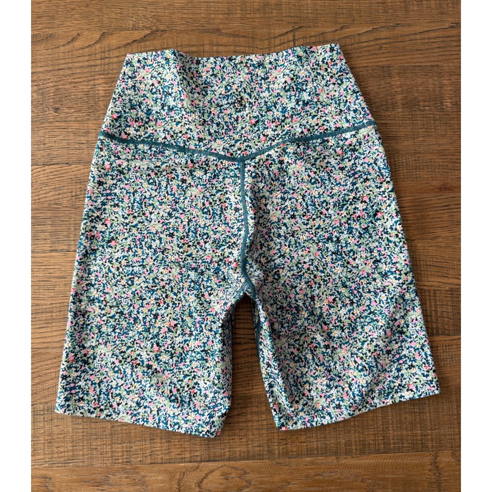 Sage Collective Floral Activewear Set Bra and Biker Shorts Blue Pink Size Medium - Picture 8 of 10